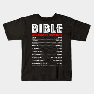 Emergency Bible Numbers Kids T-Shirt